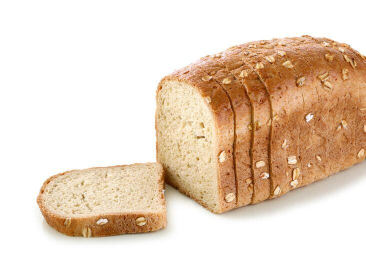 Pan de avena sin gluten cortado